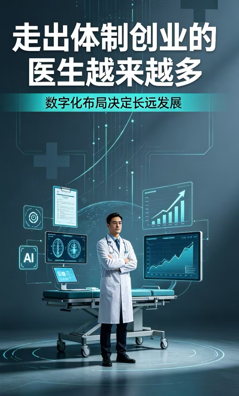 走出体制创业的医生越来越多，数字化布局决定长远发展
