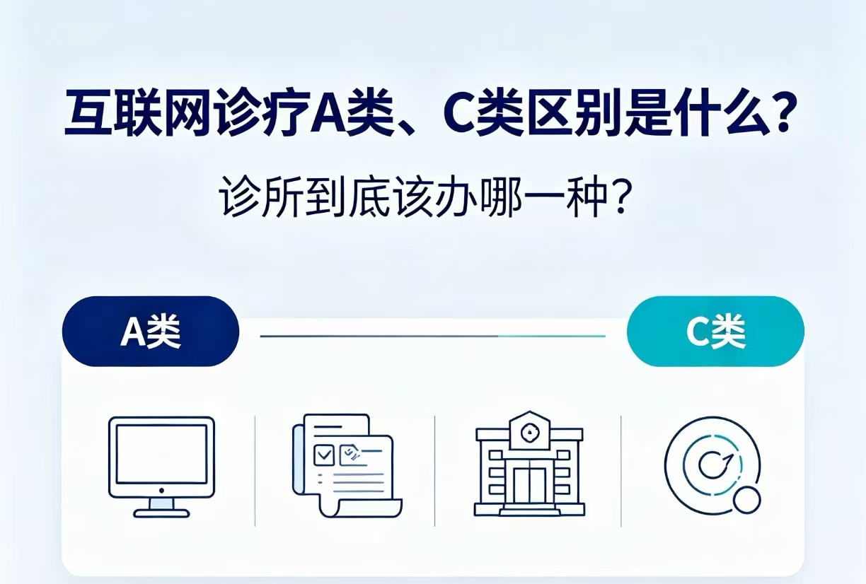 互联网诊疗A类、C类区别是什么？诊所到底该办哪一种？